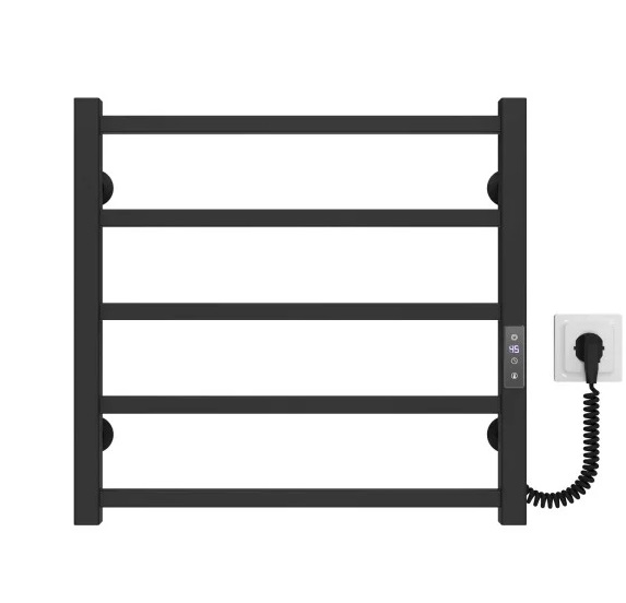 Електрична сушарка для рушників Deffi Forest П5 500х500 праве підключення JD04 чорний A.FR.50.50.5.E.B.R.2