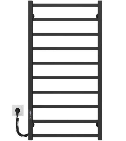 Электрический полотенцесушитель Deffi Forest П10 500х1000 левое подключение JD04 черный A.FR.100.50.10.E.B.L.2
