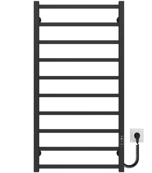 Электрический полотенцесушитель Deffi Forest П10 500х1000 правое подключение JD04 черный A.FR.100.50.10.E.B.R.2