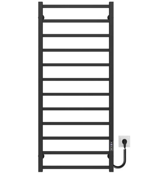 Электрический полотенцесушитель Deffi Forest П12 500х1200 правое подключение JD04 черный A.FR.120.50.12.E.B.R.2