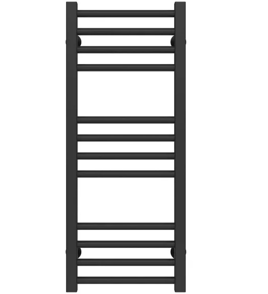 Полотенцесушитель водяной Deffi Lima П12 400х800 нижнее подключение черный A.LI.80.40.12.B.A