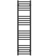 Полотенцесушитель водяной Deffi Lima П20 400х1300 бокоое левое подключение черный A.LI.130.40.20.B.B