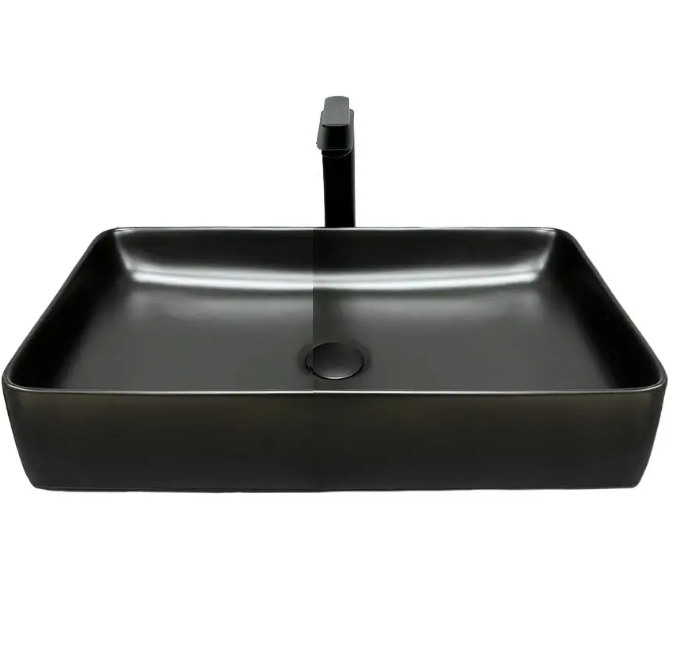 Раковина для ванной VBI TRIEST 60,5x35,5 см керамика черный матовый VBI-012701