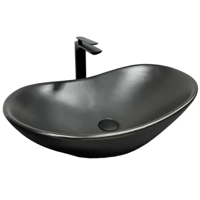 Раковина для ванной VBI TURIN 62x36,5 см керамика черный матовый VBI-011502