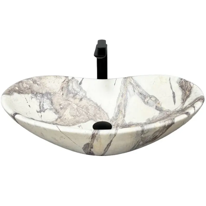 Раковина для ванной VBI TURIN THUNDER MATT 62x36,5 см керамика мрамор матовый VBI-011504