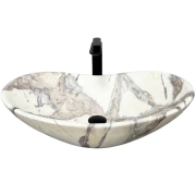 Раковина для ванной VBI TURIN THUNDER MATT 62x36,5 см керамика мрамор матовый VBI-011504