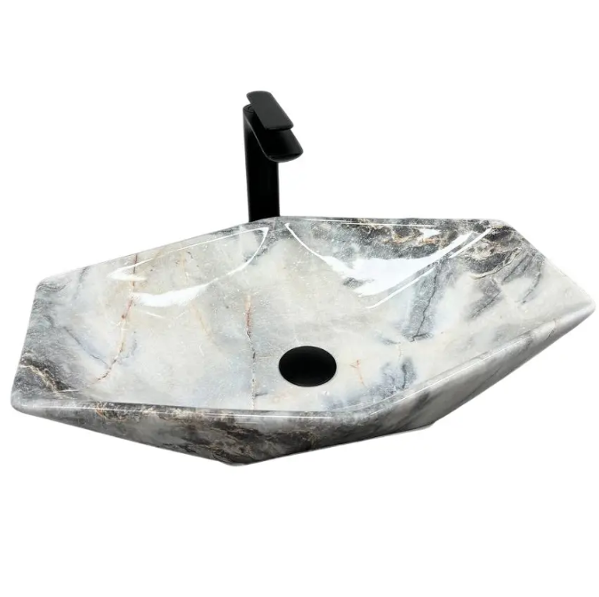 Раковина для ванной VBI VENEZIA S 57,5x37 см керамика гранит глянцевый VBI-012402