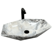 Раковина для ванної кімнати VBI VENEZIA  S 57,5x37 см кераміка граніт глянсовий VBI-012402