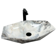 Раковина для ванної кімнати VBI VENEZIA  S 57,5x37 см кераміка граніт глянсовий VBI-012402