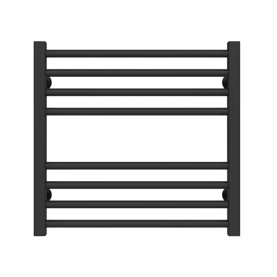 Полотенцесушитель водяной Deffi Lima П8 500х500 боковое левое подключение черный A.LI.50.50.8.B.B