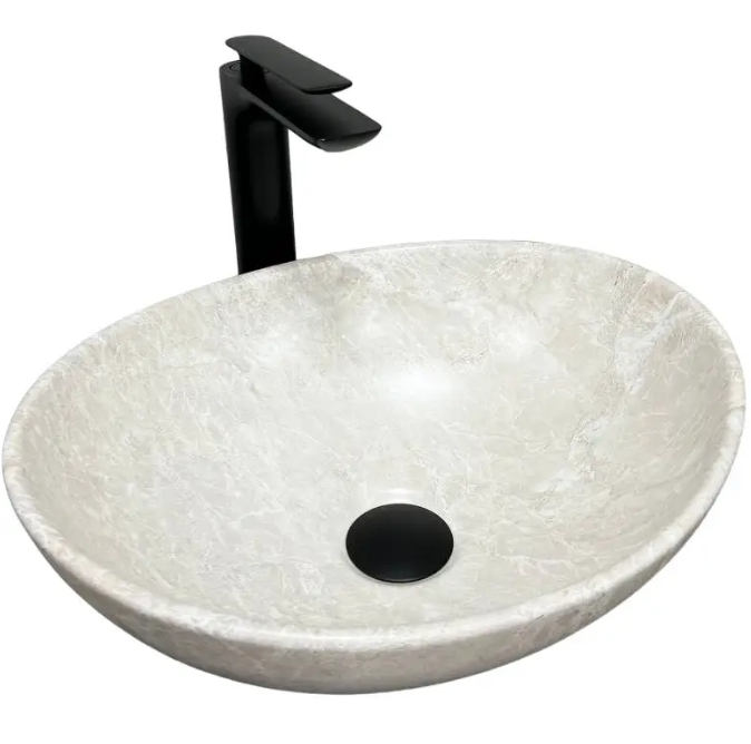 Раковина для ванної кімнати VBI PARMA 41,5x33,5 см кераміка світлий камінь матовий VBI-011006
