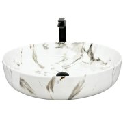 Раковина для ванной VBI UDINE CARRARA GLOSSY 43x28 см керамика мрамор глянцевый VBI-012101