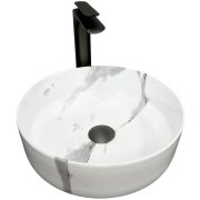 Раковина для ванної кімнати VBI PRATO 36x36 см кераміка природний мармур глянсовий VBI-011404