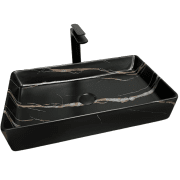 Раковина для ванной VBI TRIEST 61x35 см керамика черный камень матовый VBI-012703