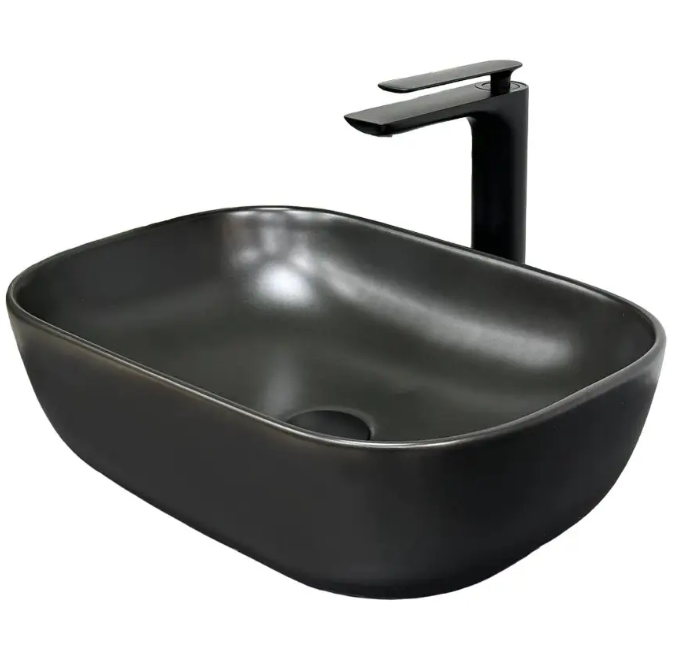 Раковина для ванной VBI RAVENNA 46x33 см керамика черный матовый VBI-011203