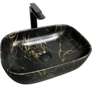 Раковина для ванной VBI RAVENNA 46x32,5 см керамика мрамор черный матовый VBI-011209