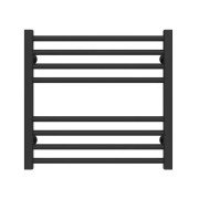 Полотенцесушитель водяной Deffi Lima П8 500х500 боковое левое подключение черный A.LI.50.50.8.B.B