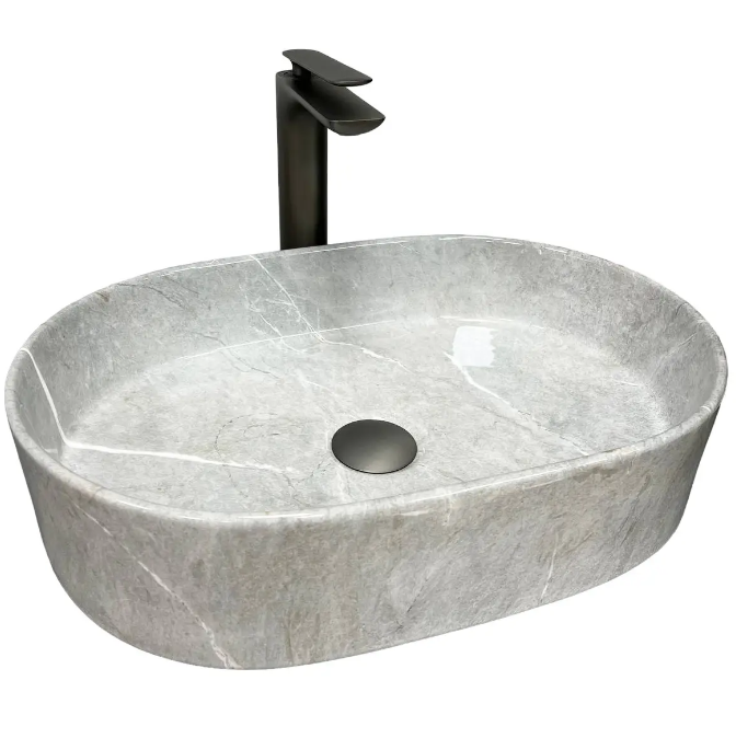 Раковина для ванної кімнати VBI VERONA 50 50x34 см кераміка сірий камінь VBI-011310