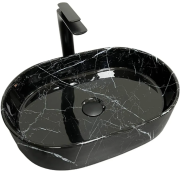 Раковина для ванной VBI VERONA 50 50x34 см керамика черный мармо глянцевый VBI-011314