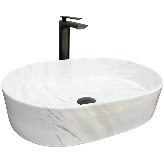 Раковина для ванной VBI VERONA 50 50x34 см керамика природный мармо глянцевый VBI-011315