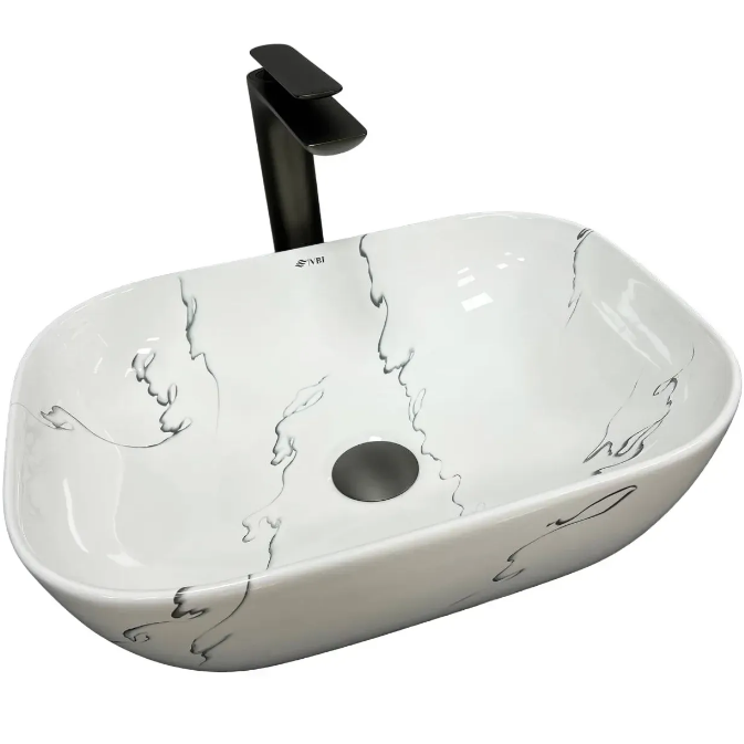 Раковина для ванной VBI RAVENNA S 40x30,5 см керамика мармо глянцевый VBI-012305