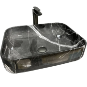 Раковина для ванной VBI PALERMO 50x39 см керамика темно-серый агат глянцевый VBI-012304