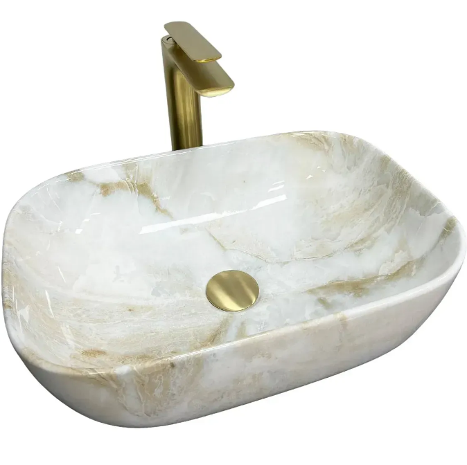 Раковина для ванной VBI RAVENNA  46x32,5 см керамика лабрадорит глянцевый VBI-011212