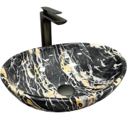 Раковина для ванной VBI PARMA 41,5x33,5 см керамика черный опал глянцевый VBI-011008