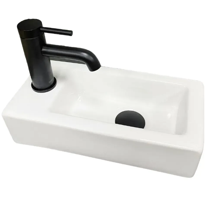 Раковина для ванной VBI KOMO R 37x18,5 см керамика белый VBI-015601