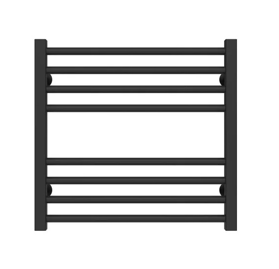 Полотенцесушитель водяной Deffi Lima П8 600х500 боковое левое подключение черный A.LI.50.60.8.B.B