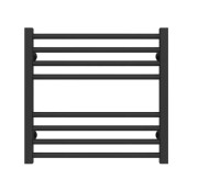 Полотенцесушитель водяной Deffi Lima П8 600х500 боковое правое подключение черный A.LI.50.60.8.B.C