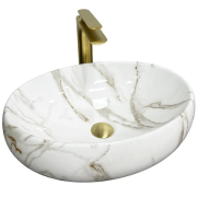 Раковина для ванної кімнати VBI VICENZA 46,5x32 см кераміка лава глянсова VBI-012804