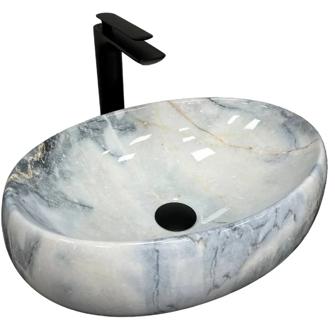 Раковина для ванної кімнати VBI VICENZA 46,5x32 см кераміка граніт глянсовий VBI-012806