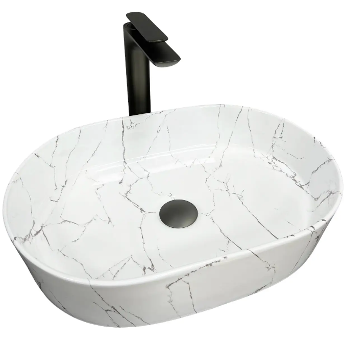 Раковина для ванної кімнати VBI VERONA 50 50x34 см кераміка мармо глянсовий VBI-011313