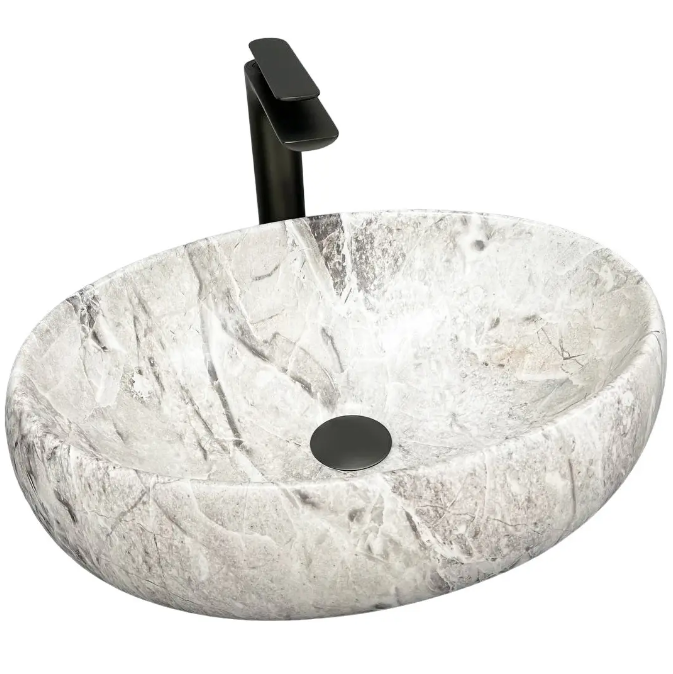 Раковина для ванной VBI VENETO 46,5x32 см керамика камень матовый VBI-012803