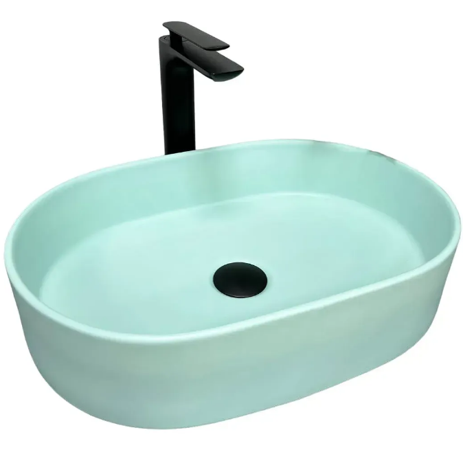 Раковина для ванної кімнати VBI VERONA 50 50x34 см кераміка бірюзовий матовий  VBI-011318