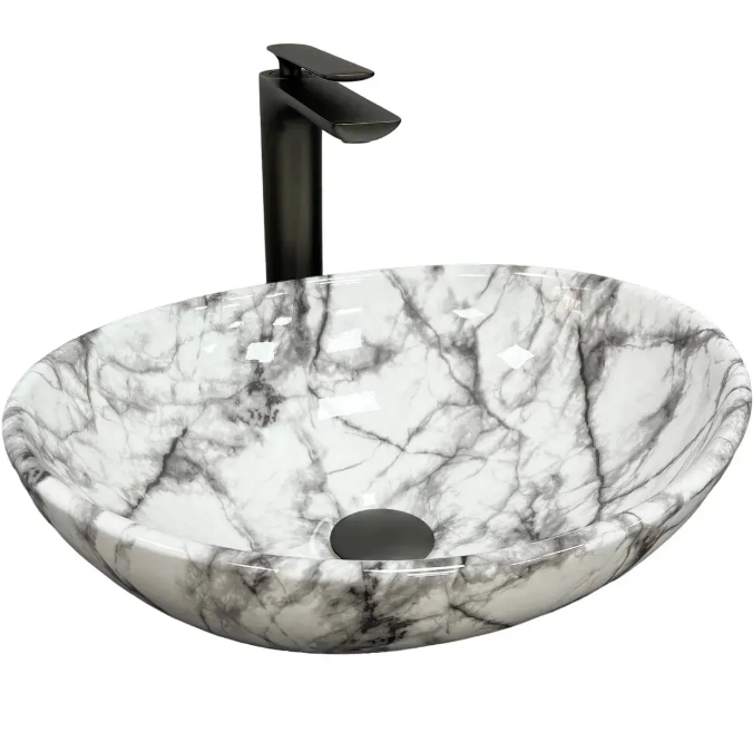 Раковина для ванної кімнати VBI PARMA 41,5x33,5 см кераміка сіро-чорний матовий VBI-011009