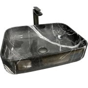 Раковина для ванной VBI PALERMO 50x39 см керамика темно-серый агат глянцевый VBI-012304