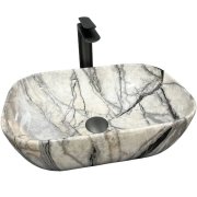 Раковина для ванної кімнати VBI RAVENNA 46x32,5 см кераміка світло-сірий онікс глянсовий VBI-011213