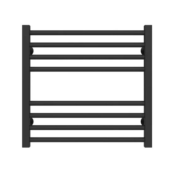 Сушка для рушників водяна Deffi Lima П8 600х500 бічне ліве підключення чорний A.LI.50.60.8.B.B