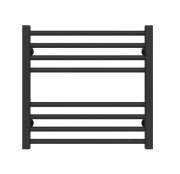 Полотенцесушитель водяной Deffi Lima П8 600х500 боковое левое подключение черный A.LI.50.60.8.B.B