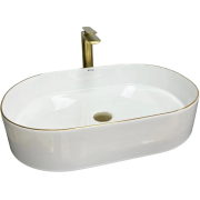 Раковина для ванной VBI VERONA 60 60x38,5 см керамика белый с золотой каймой VBI-011308