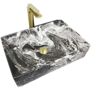 Раковина для ванной VBI LATINA 51x34,5 см керамика темный мармо матовый VBI-013104