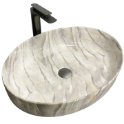 Раковина для ванної кімнати VBI UDINE 55x41 см кераміка камінь глянсовий VBI-012102