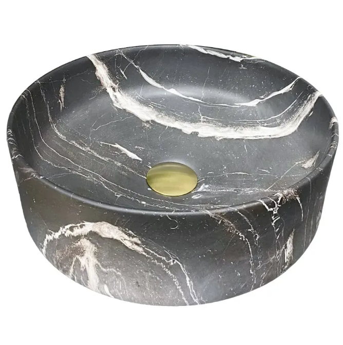 Раковина для ванної кімнати VBI PRATO 38x38 см кераміка чорний онікс матовий VBI-011406