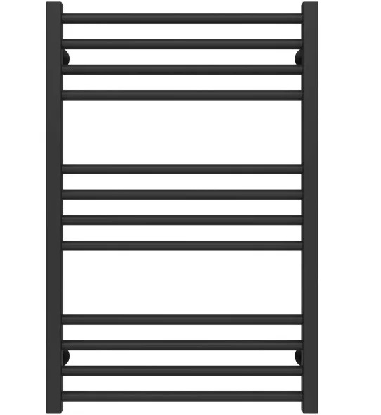 Сушка для рушників водяна Deffi Lima П12 600х800 бічне ліве підключення чорний A.LI.80.60.12.B.B
