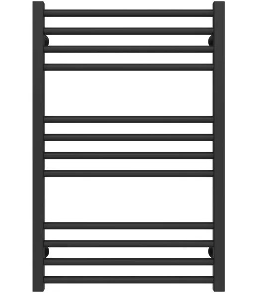 Полотенцесушитель водяной Deffi Lima П12 600х800 нижнее подключение черный A.LI.80.60.12.B.A