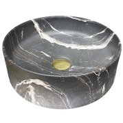 Раковина для ванної кімнати VBI PRATO 38x38 см кераміка чорний онікс матовий VBI-011406