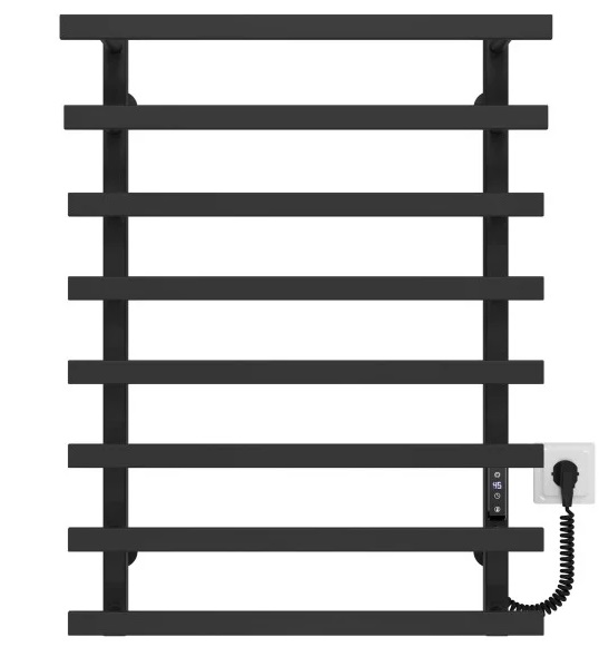 Сушарка для рушників електрична Deffi Breeze П8 400x800 праве підключення JD04 чорний A.BZ.80.40.8.E.B.R.2