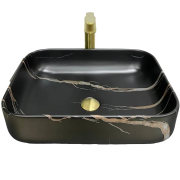 Раковина для ванной VBI PALERMO 50x39 см керамика черный камень матовый VBI-012306